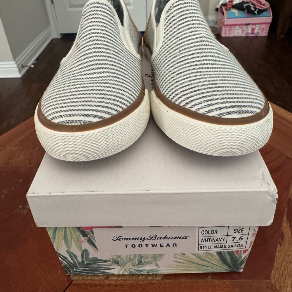 Tommy Bahama Striped Slip-On Shoes